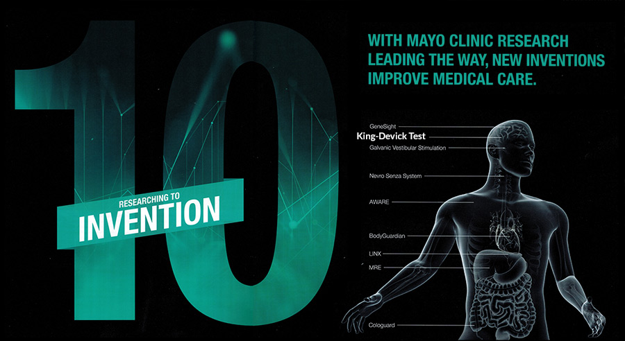 King-Devick Test Named in Mayo Clinic's Top 10 Exciting Contributions to Health Care