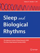 Sleep and Biological Rhythms. 2016; 15(1): 1-7